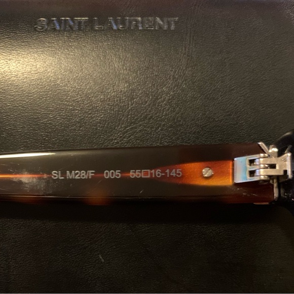 Saint Laurent Tortoise Shell Sunglasses. 55-16-145. SL M28/F - Picture 5 of 11